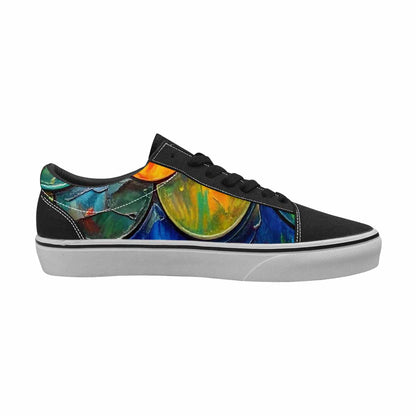 WOMEN'S Reptile Scale Lace-Up Canvas Cottagecore Custom Sneakers