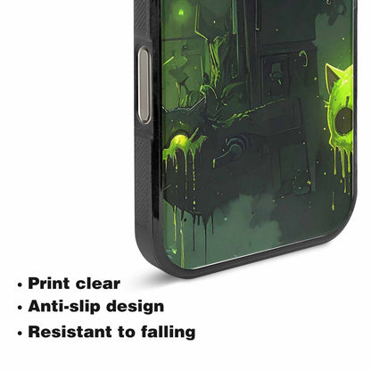 iPhone 15 Pro Max Case — Toxic Melting Skeleton Cats Small Toxic, Custom Print Case Cover