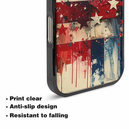 iPhone 15 Pro Max Case — Patriotic Stars And Stripes American Stars, Original Design Phone Case