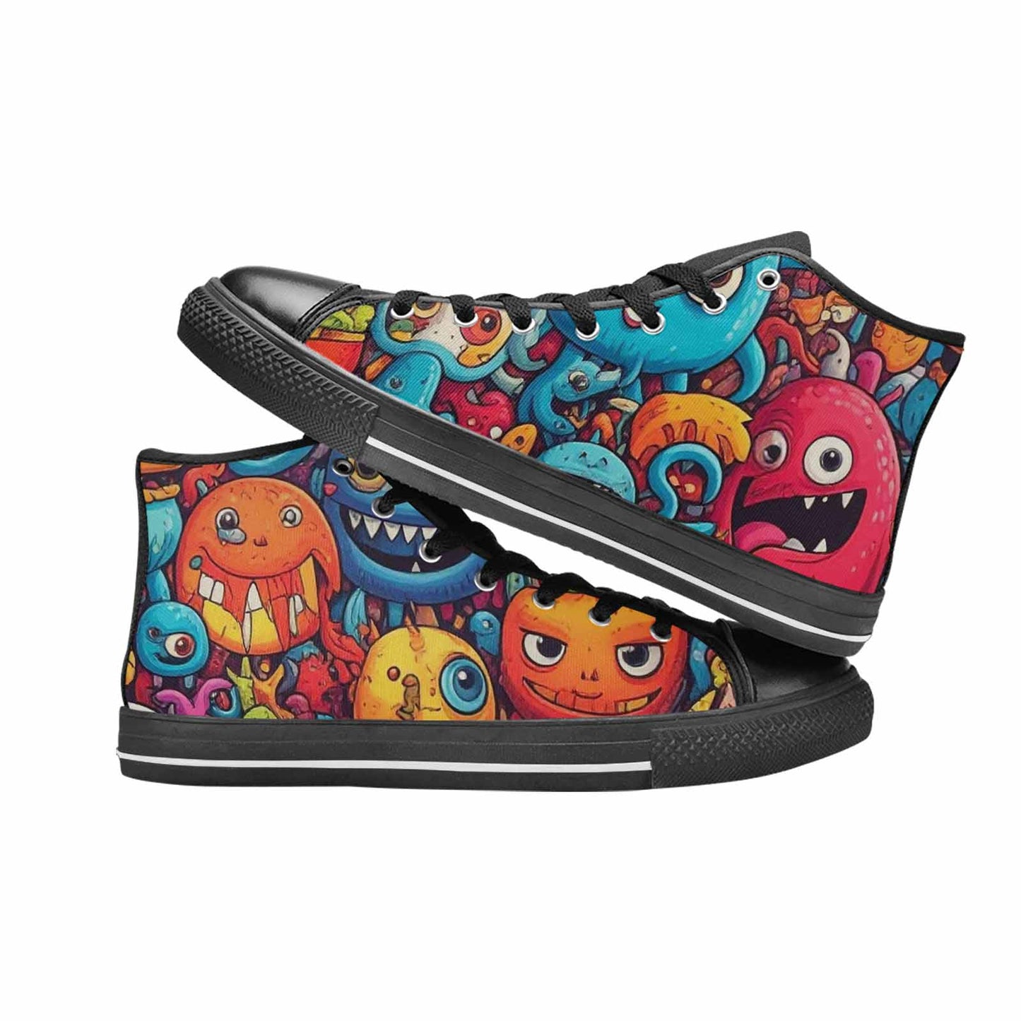 MEN'S Cartoon Monster Character High Top Canvas Y2K Custom Sneakers