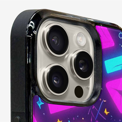iPhone 15 Pro Max Case — 80s Retro Motif 80s Retro Motifs, Custom Made Phone Cover