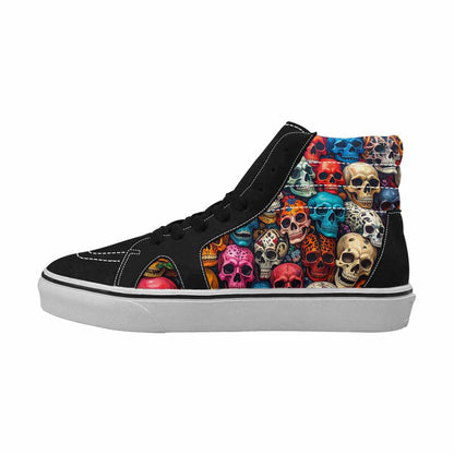 MEN'S Skulls High Top Canvas Melting Art Sneakers