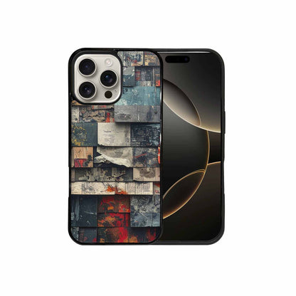 iPhone 16 Pro Max Case — Distressed Grunge Texture Pattern Hundreds Of, Customized Protective Case