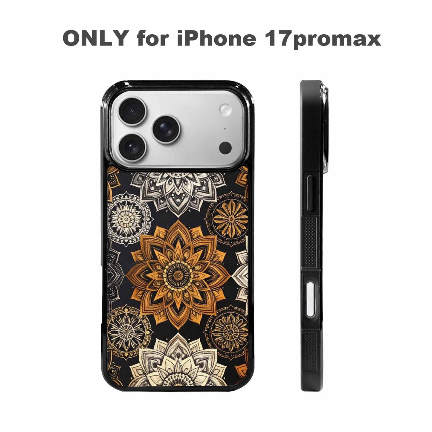 iPhone 17 Pro Max Case — Small Mandala Pattern, Randomly Floral, Custom Made Phone Cover