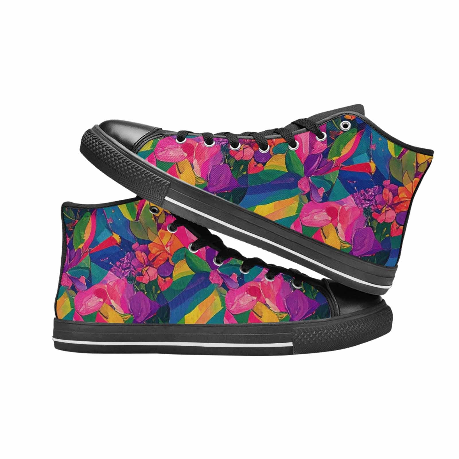 MEN'S Polysexual Flag Color High Top Canvas Dark Academia Custom Sneakers