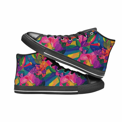 MEN'S Polysexual Flag Color High Top Canvas Dark Academia Custom Sneakers