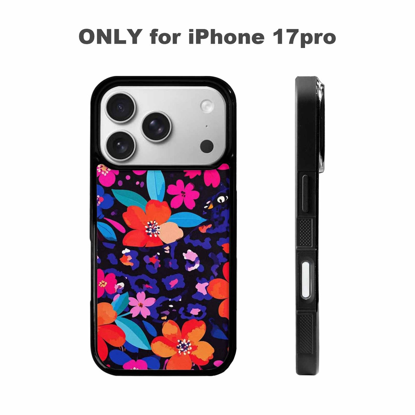 iPhone 17 Pro Case — Leopard Print Floral Seamless Pattern Animal, Custom Print Case Cover