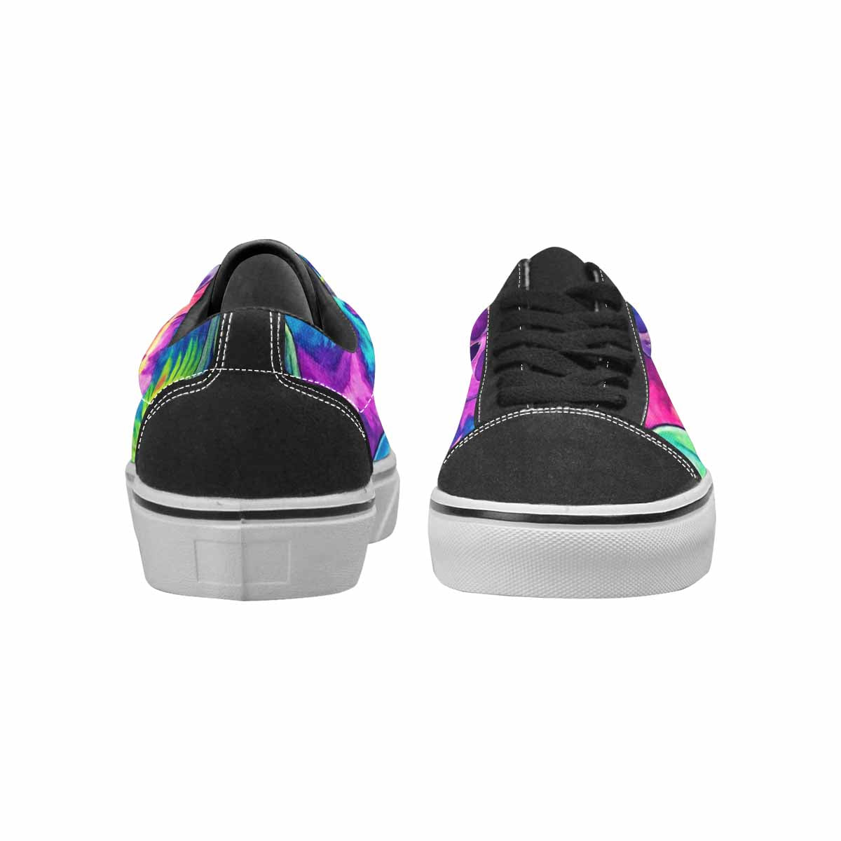 MEN'S Tie Dye Skulls Print Canvas Lace-Up Cottagecore Sneakers