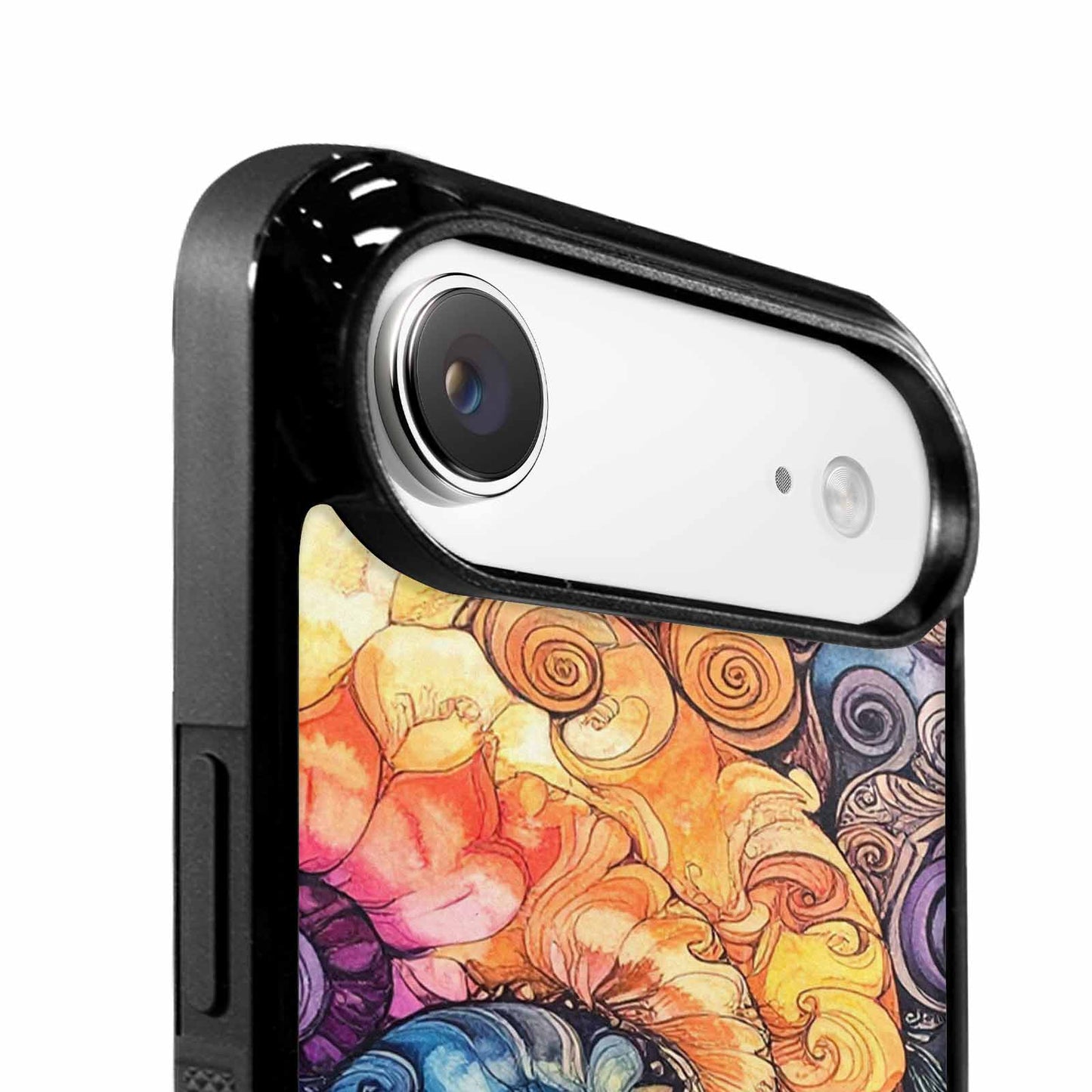 iPhone 17 Air Case — Tie Dye Swirls Black White Tie, Unique Phone Case Design
