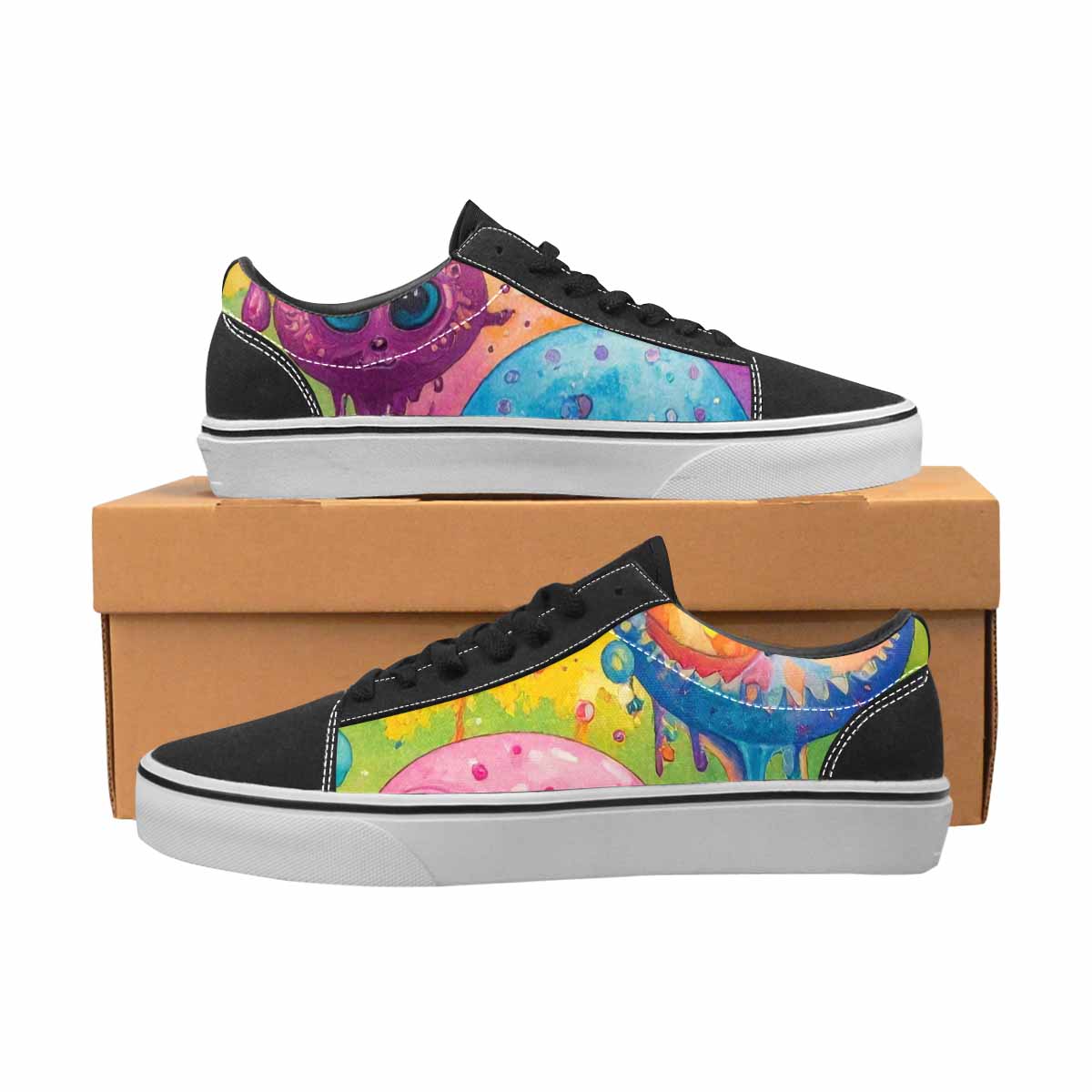 WOMEN'S Aliens  Tie Dye Lace-Up Canvas Dreamlike Shoes