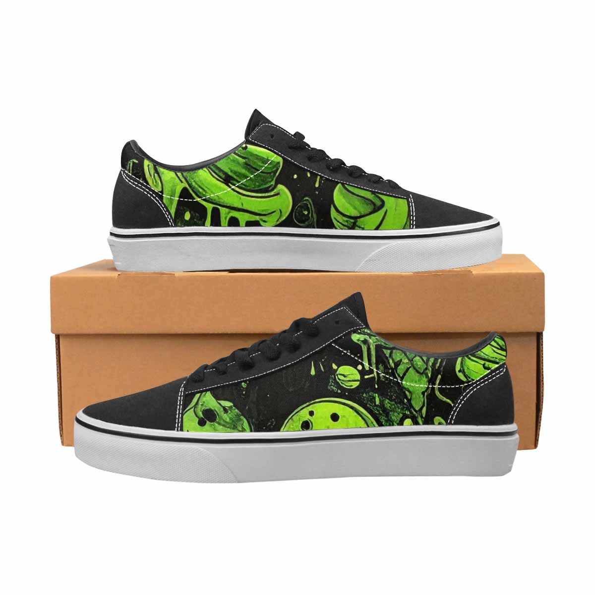 WOMEN'S Ice Cream Motif Lace-Up Canvas Grunge Shoes