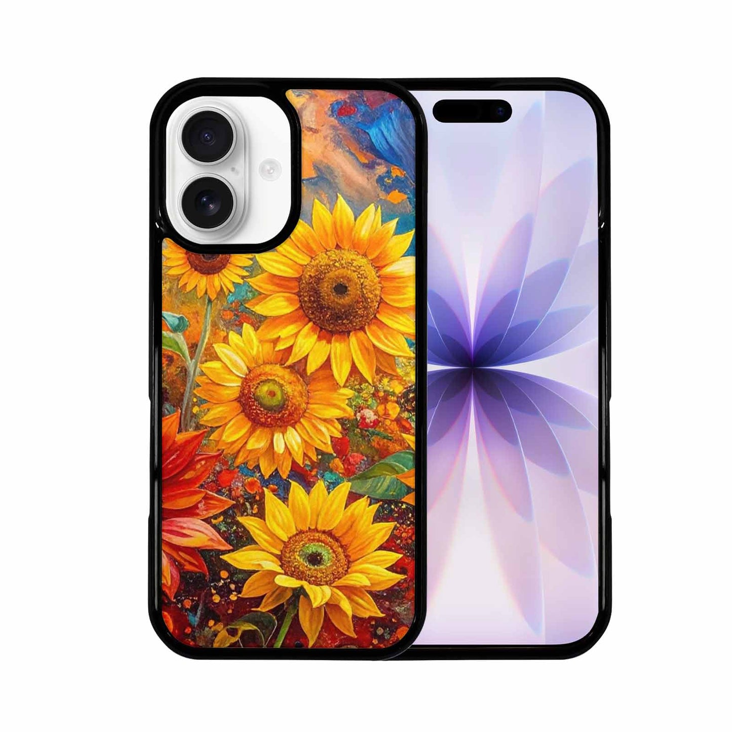 iPhone 17 Case — Impressionist Sunflower Brushstroke Pattern Floral, Custom Print Case Cover