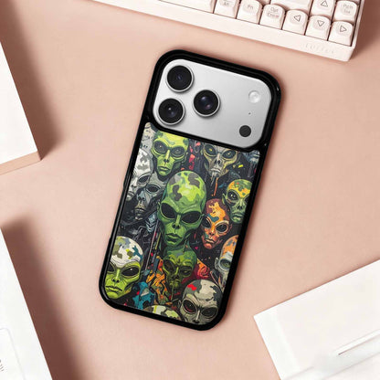 iPhone 17 Pro Case — Aliens Camo Aliens Pattern Hundreds Alien, Original Design Phone Case