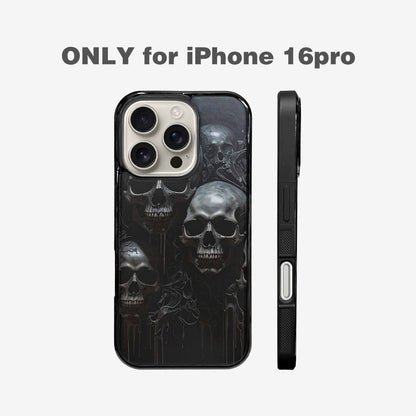iPhone 16 Pro Case — Grey Dark Black And Grey Tones, Unique Phone Case Design