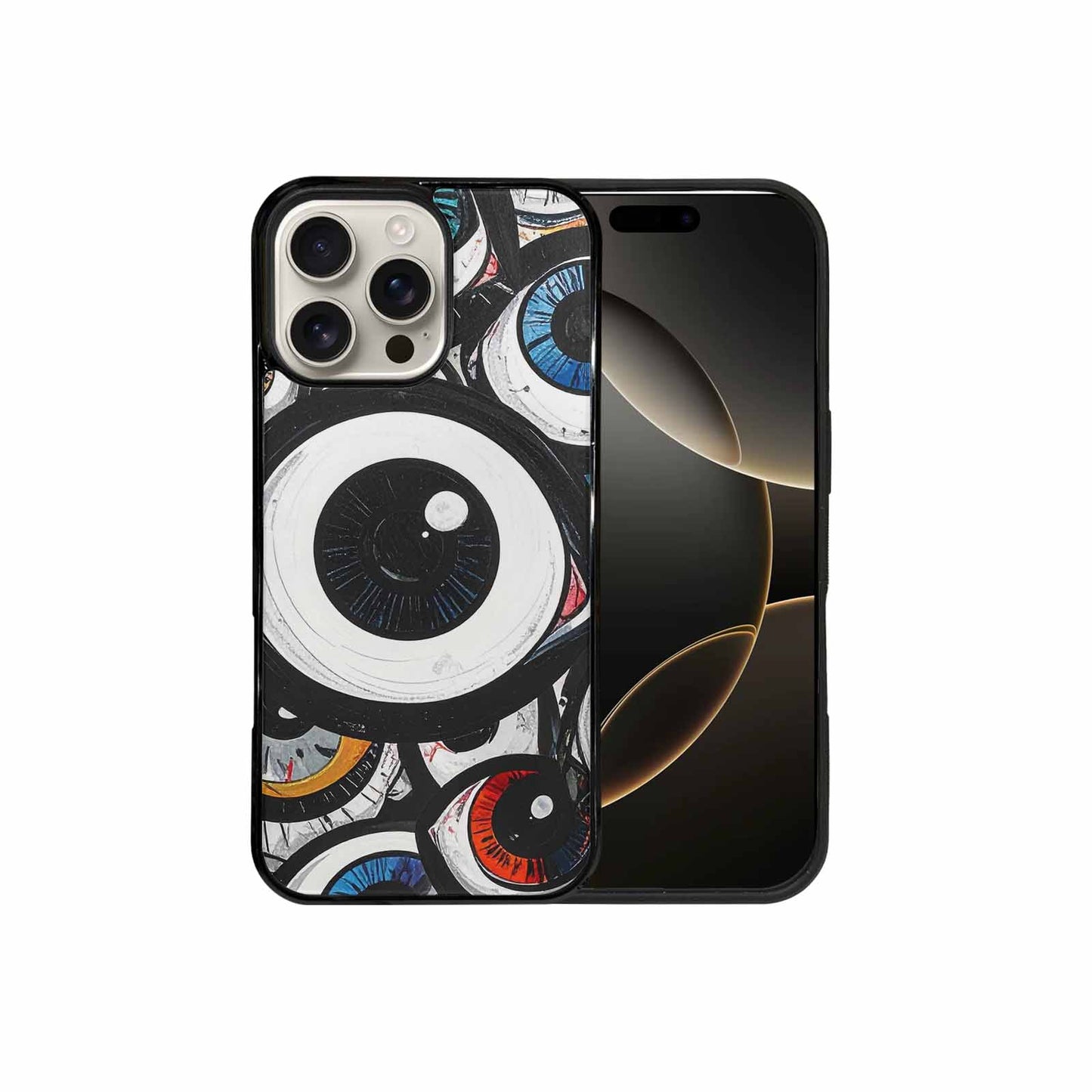 iPhone 16 Pro Max Case — Googly Cartoon Eyeballs, Custom Art Phone Cover