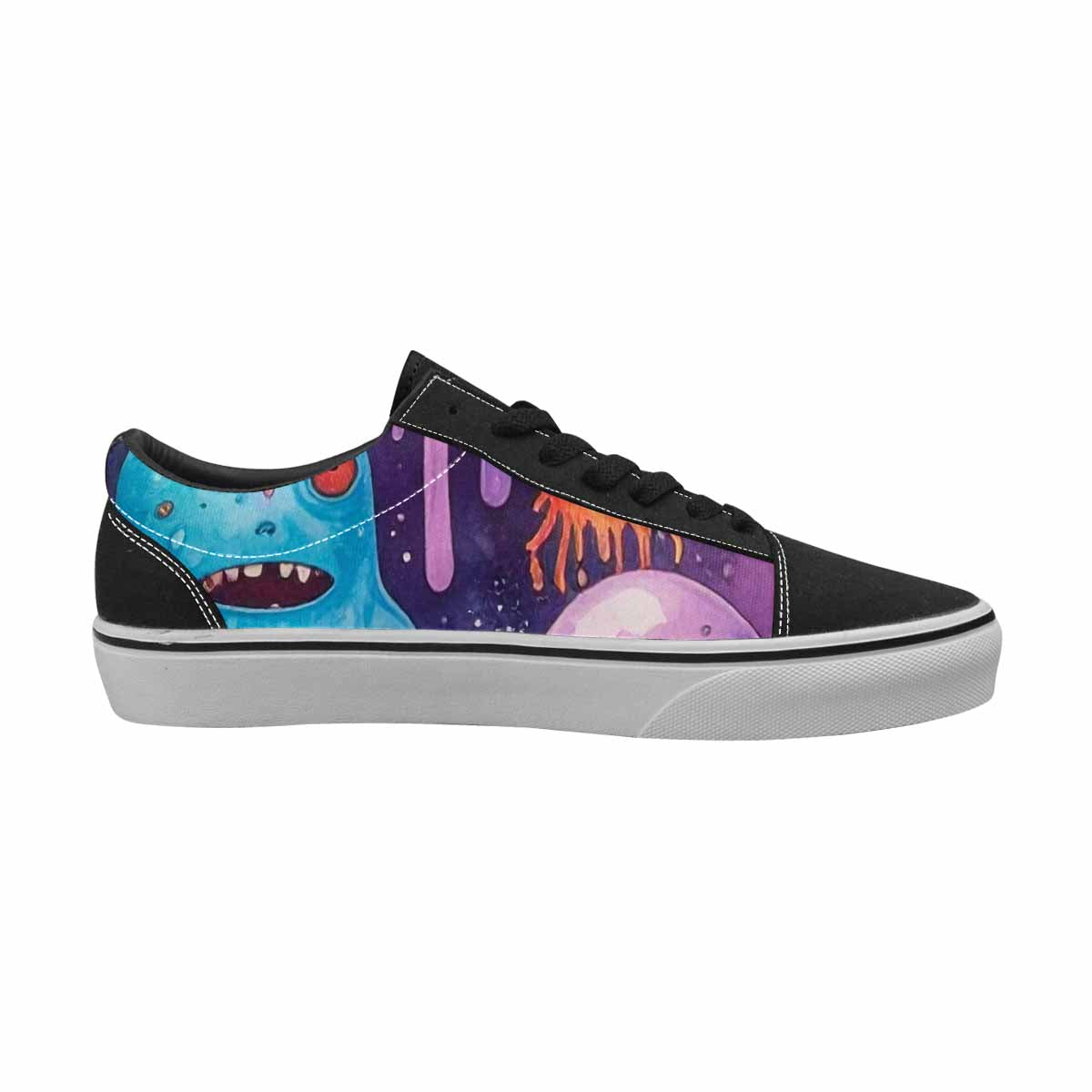 WOMEN'S Aliens  Tie Dye Lace-Up Canvas Dreamlike Custom Shoes