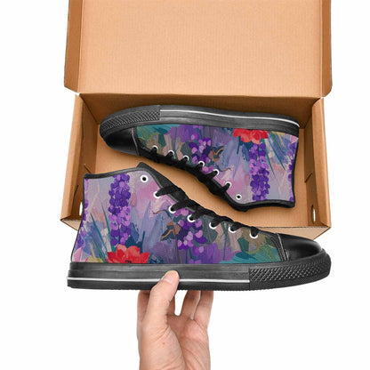 MEN'S Monet-Style Impressionist Water High Top Canvas Vivid Shoes