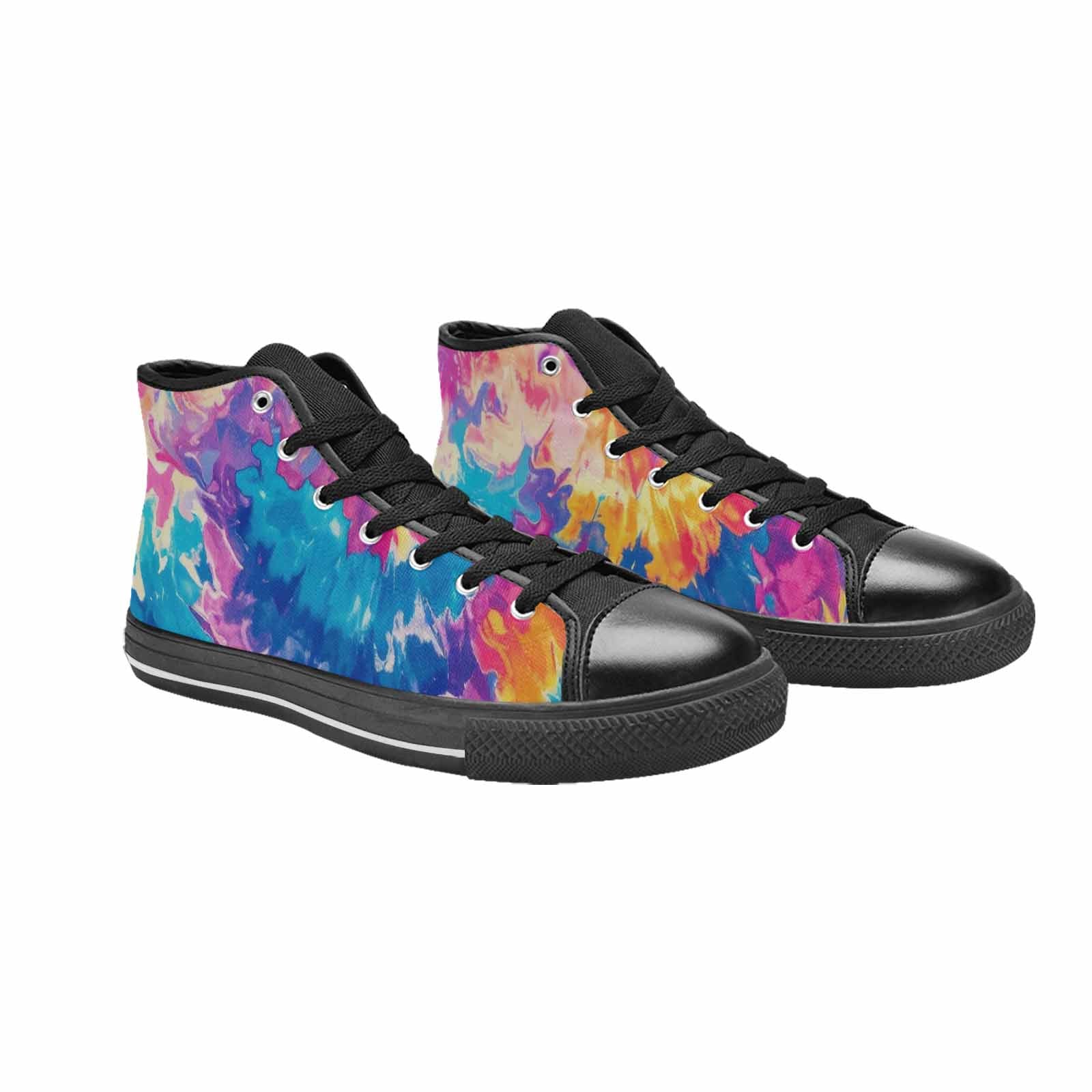 MEN'S Tie Dye Swirl High Top Canvas Y2K Sneakers