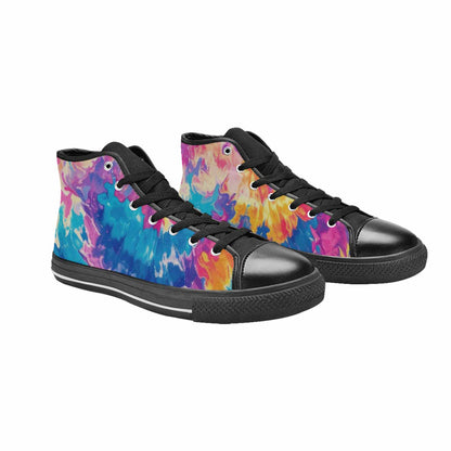 MEN'S Tie Dye Swirl High Top Canvas Y2K Sneakers