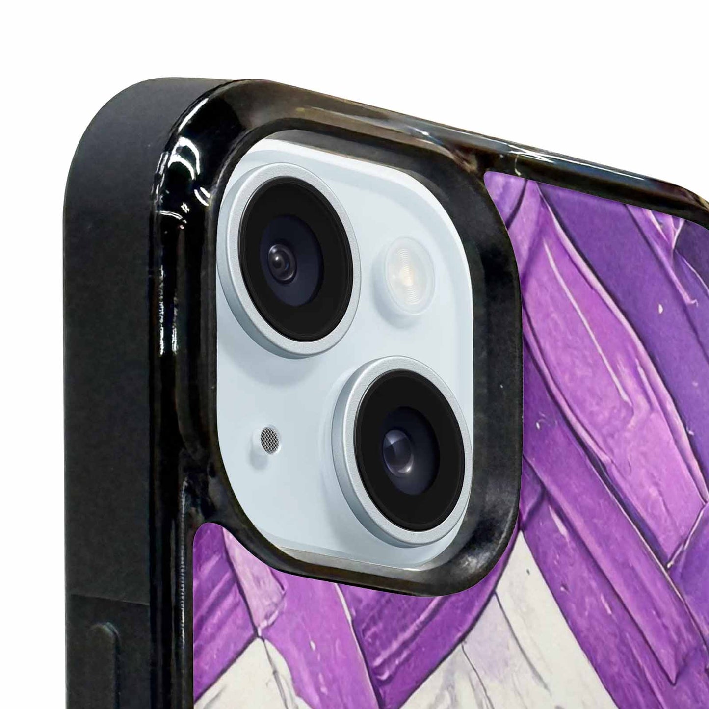 iPhone 15 Plus Case — Genderqueer Flag Color Theme Small Rainbow, Original Design Phone Case