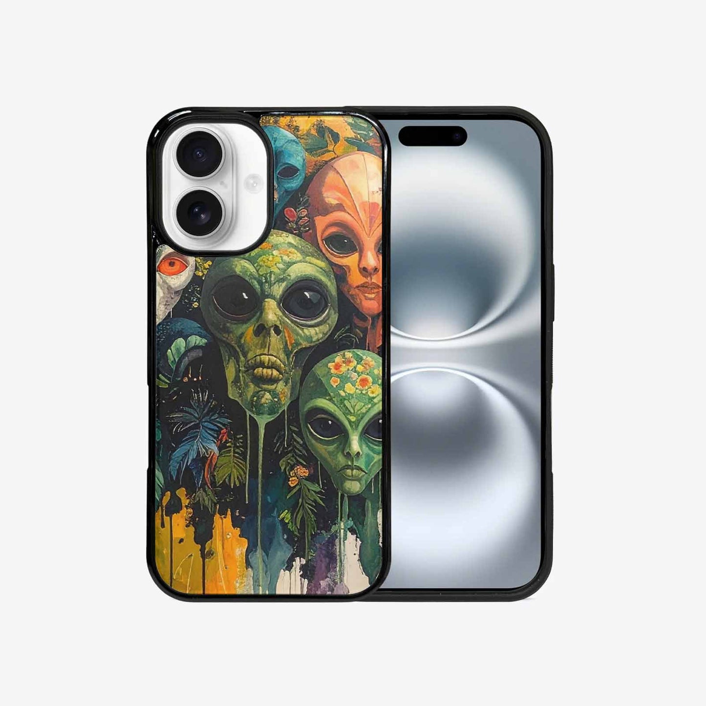 iPhone 16 Case — Aliens Pattern Hundreds Of Sma Bav, Custom Made Phone Cover