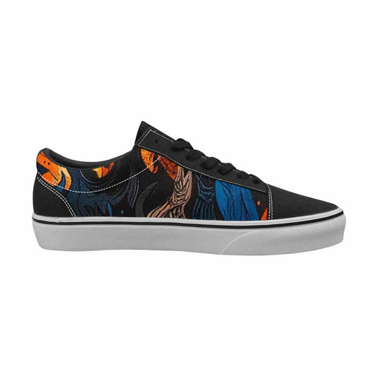 MEN'S Flame Burst Lace-Up Canvas Melting Art Sneakers