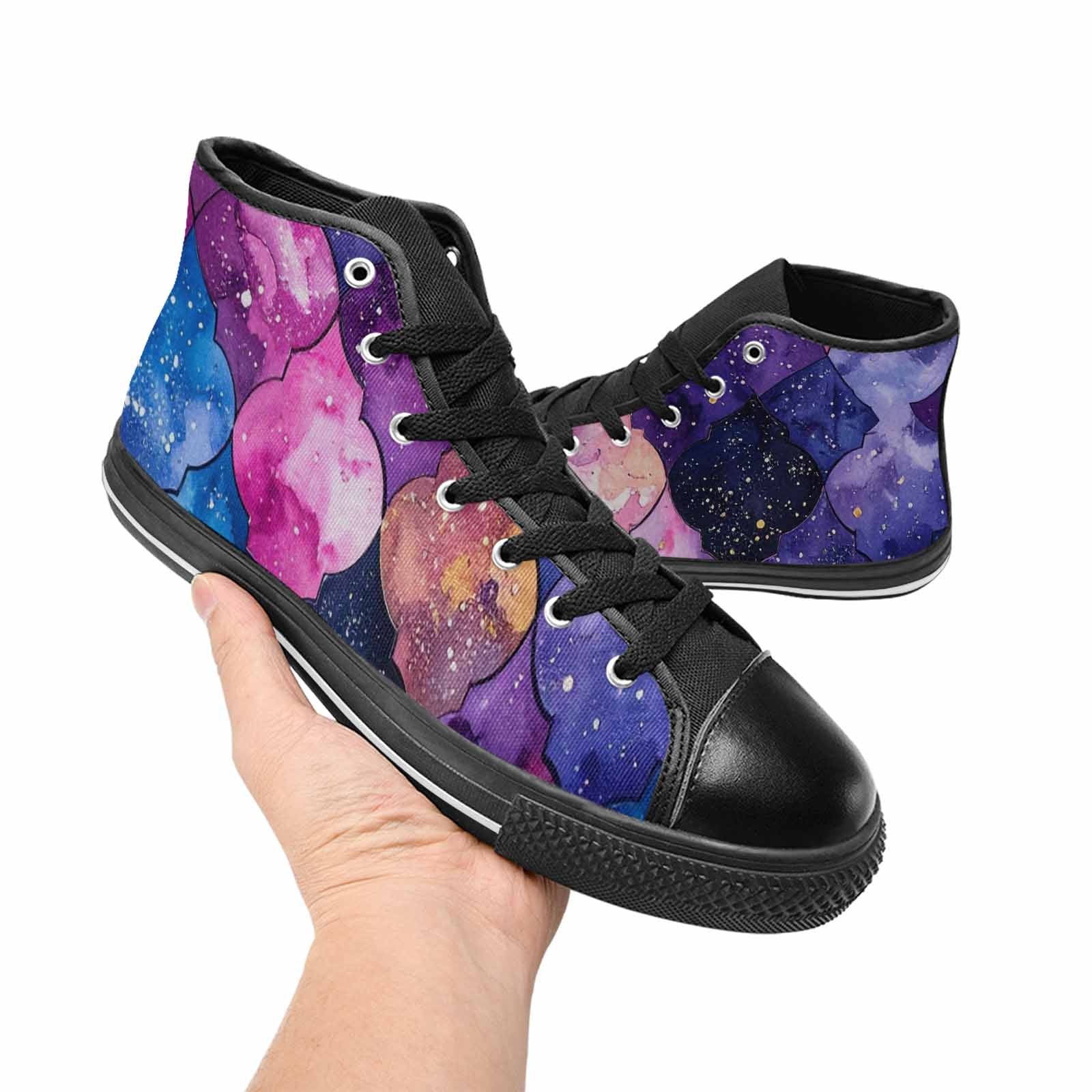 WOMEN'S Galaxy Stars Nebula High Top Canvas Y2K Sneakers