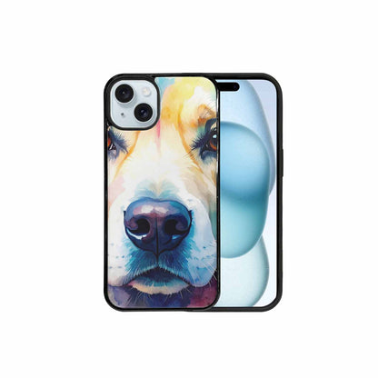 iPhone 15 Plus Case — Golden Retriever Watercolor Art Pattern, Custom Designed Case Cover