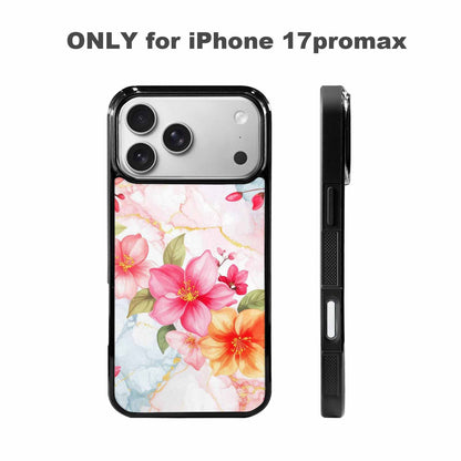 iPhone 17 Pro Max Case — Marble Floral, Custom Print Case Cover