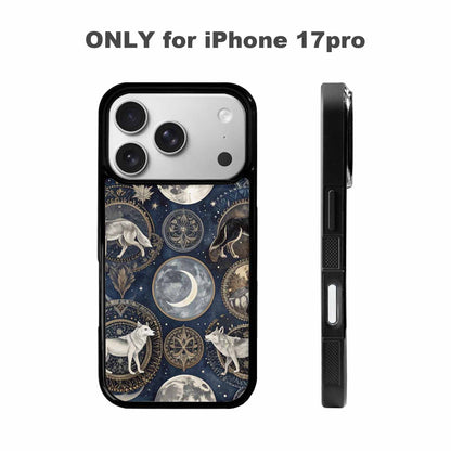 iPhone 17 Pro Case — Wolves Everywhere Collage Overlap Small Original, Customized Protective Case