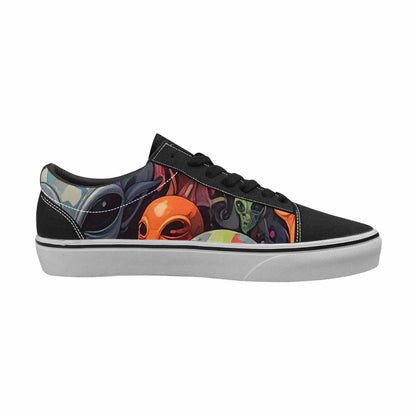 WOMEN'S Aliens × Camo Aliens Lace-Up Canvas Dark Academia Sneakers