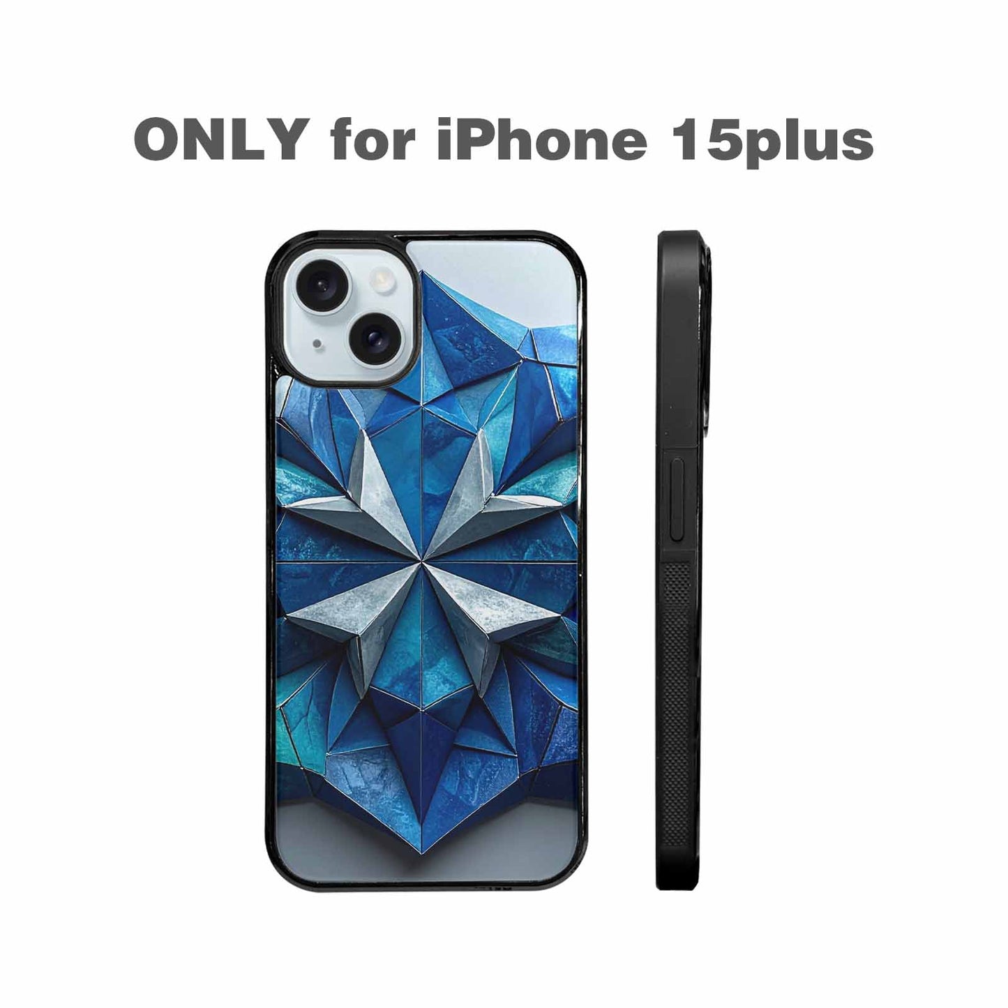 iPhone 15 Plus Case — Geometric Origami Art Pattern Personalized Phone, Custom Phone Case
