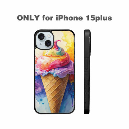 iPhone 15 Plus Case — Melting Icecream Collage, Customized Protective Case