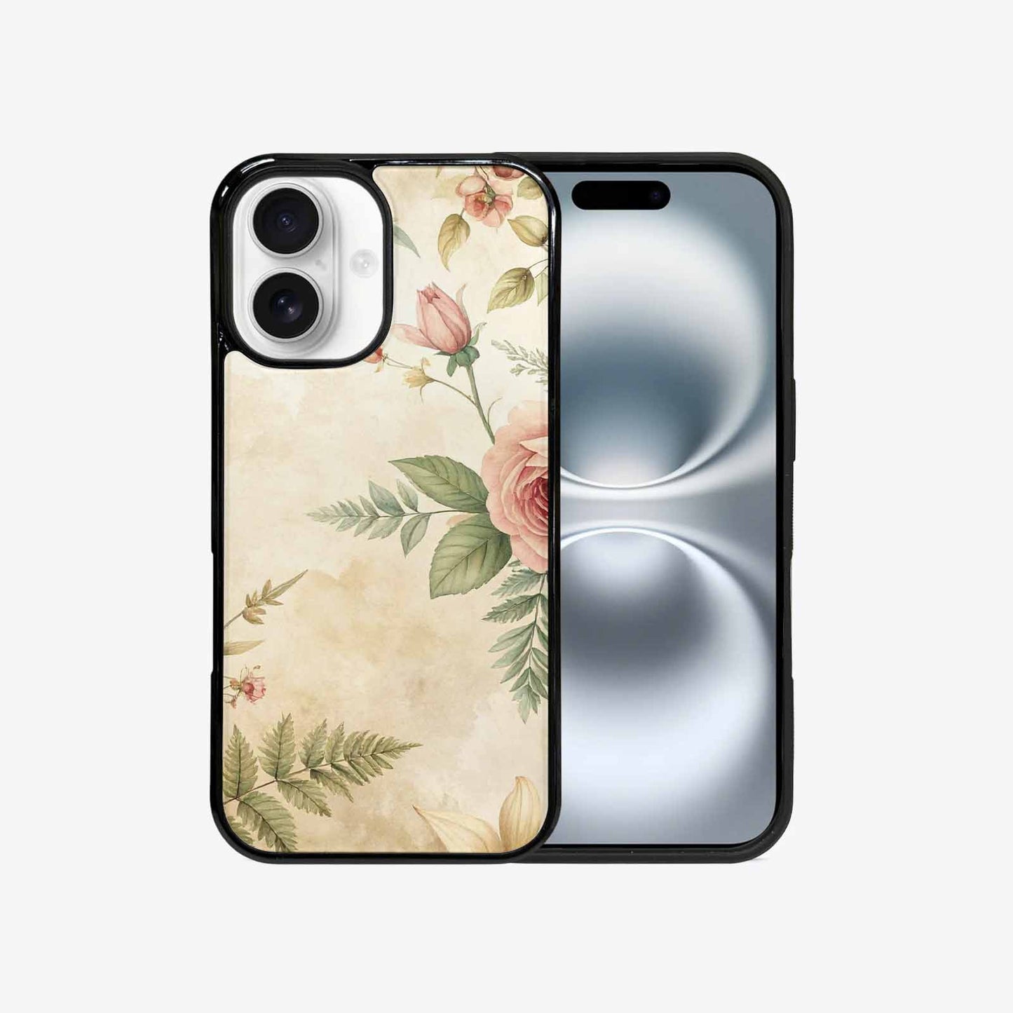 iPhone 16 Case — Vintage Botanical Art Pattern, Custom Art Phone Cover