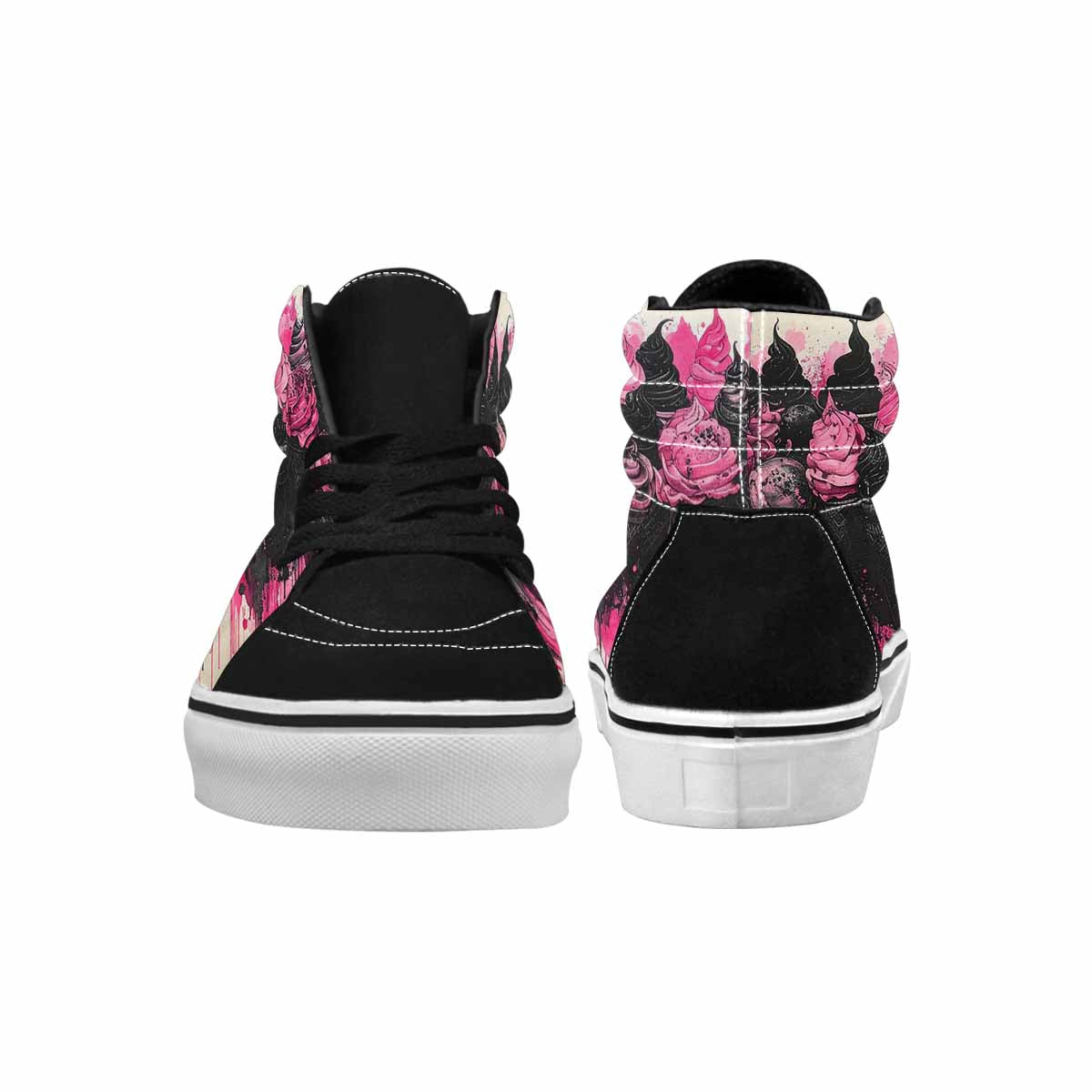 MEN'S Ice Cream Motif High Top Canvas Neon Fantasy Custom Shoes