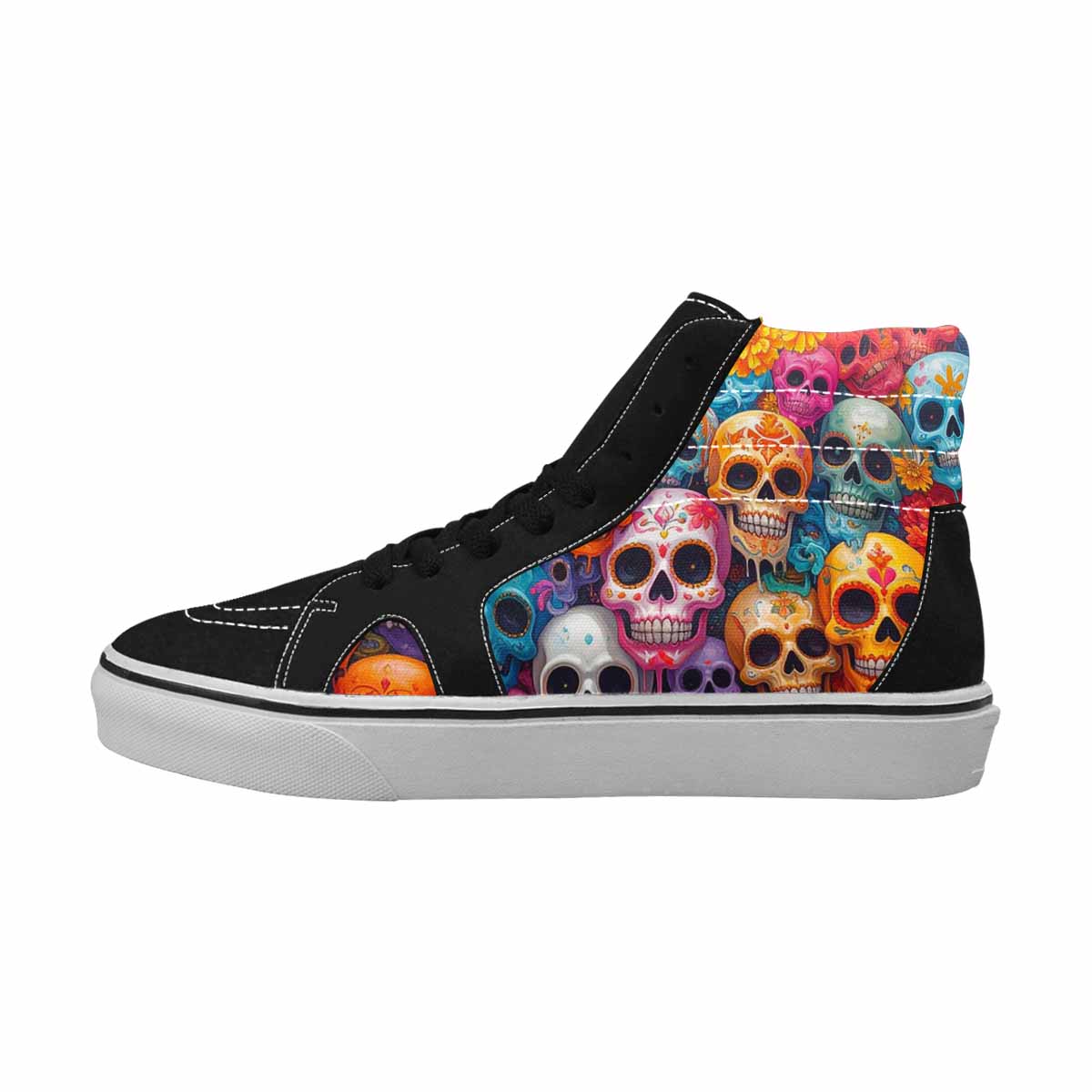 MEN'S Sugar Skulls Melting Sugar High Top Canvas Cottagecore Sneakers