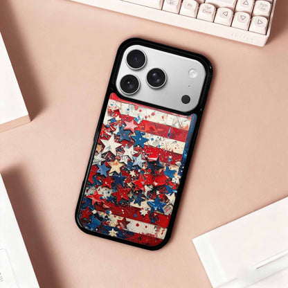 iPhone 17 Pro Case — Patriotic Stars And Stripes American Galaxy, Original Design Phone Case
