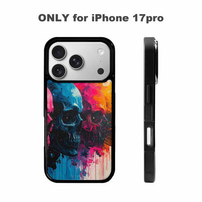 iPhone 17 Pro Case — Skull Dark Art Gothic Print Gothic, Custom Printed Phone Case