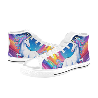 MEN'S Unicorns Abstract Art Men’S High Top Canvas Dark Academia Custom Sneakers
