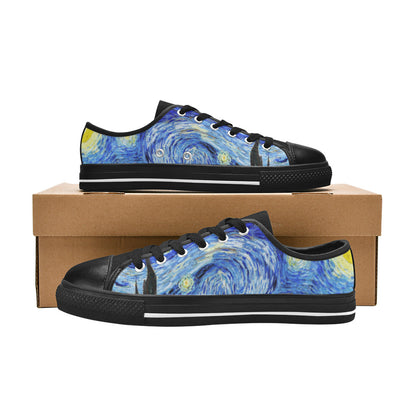 MEN'S Cc Starry Night Canvas Vibrant Chaos Custom Shoes