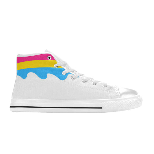 WOMEN'S Cc Pride Lgbt Pansexual High Top Canvas Dark Academia Custom Sneakers