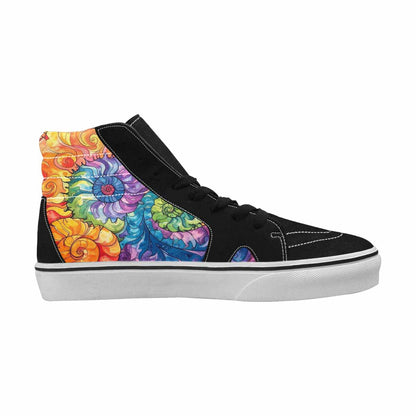 MEN'S Tie High Top Canvas Kaleidoscope Sneakers