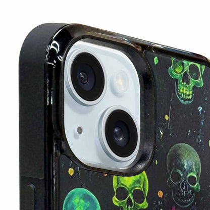 iPhone 15 Plus Case — Skeletons Neon Green Glowskele Egb, Custom Phone Case