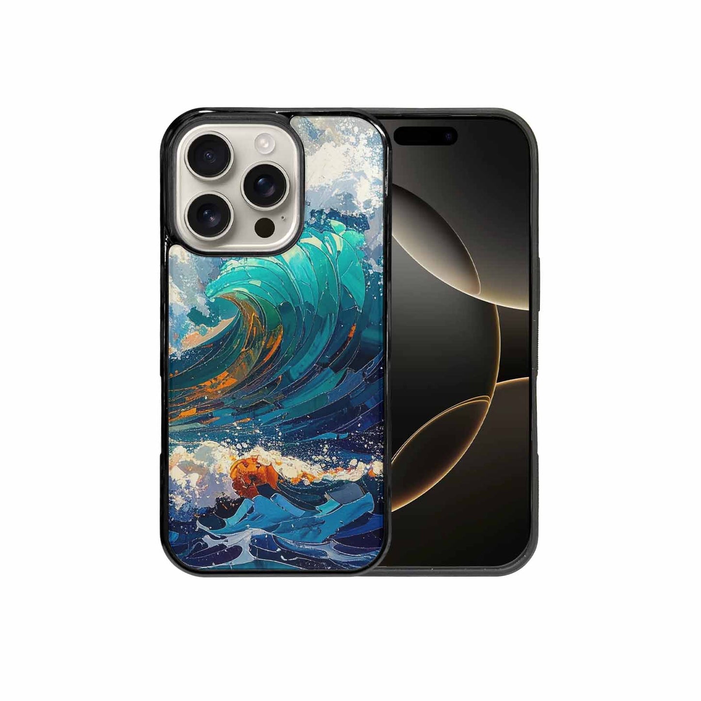 iPhone 16 Pro Case — Wave Crest Splash Wave Crest Splash, Personalized Phone Case