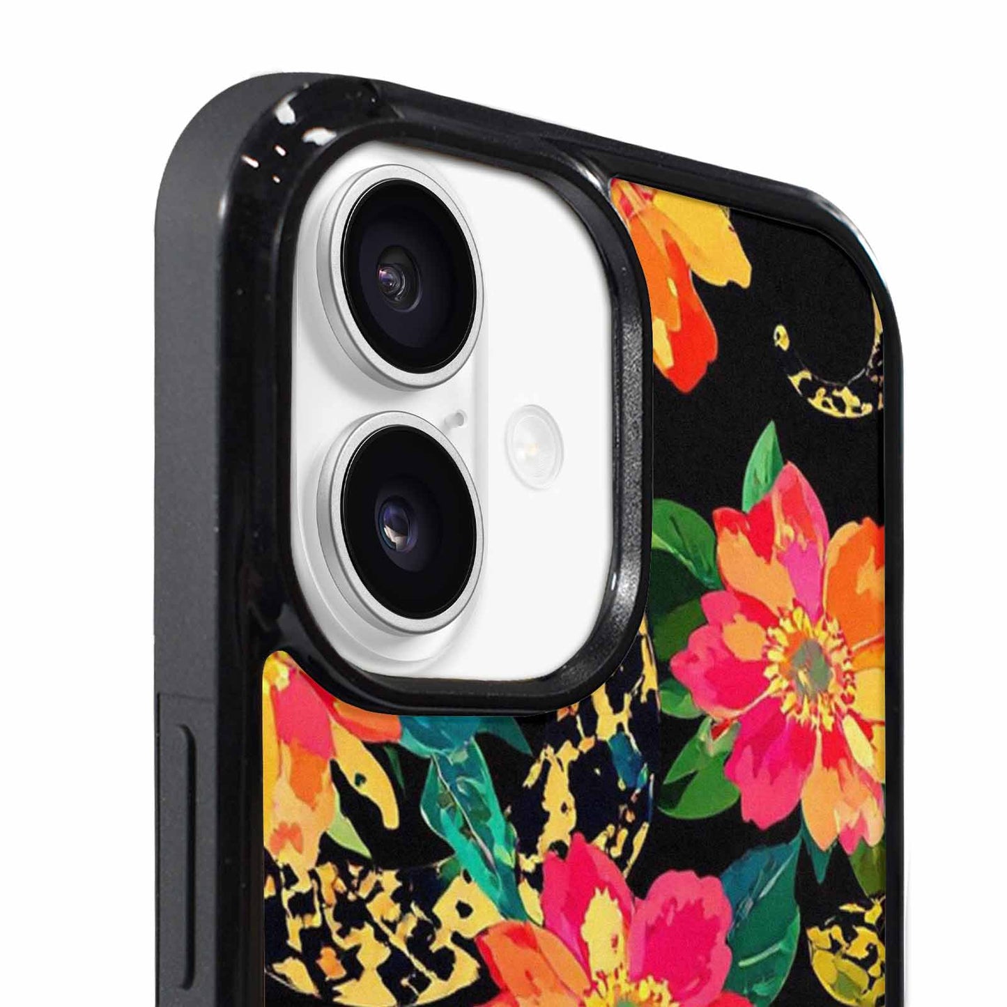 iPhone 17 Case — Floral Snake Print Floral, Unique Phone Case Design