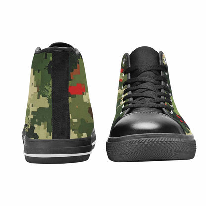 MEN'S Military Camouflage Blotch High Top Canvas Vivid Sneakers