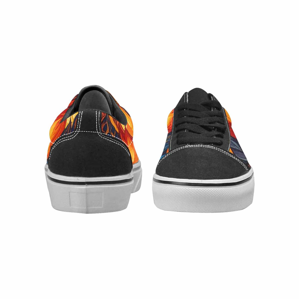 WOMEN'S Fire Flame Canvas Lace-Up Dark Academia Sneakers