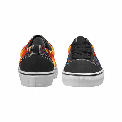 WOMEN'S Fire Flame Canvas Lace-Up Dark Academia Sneakers