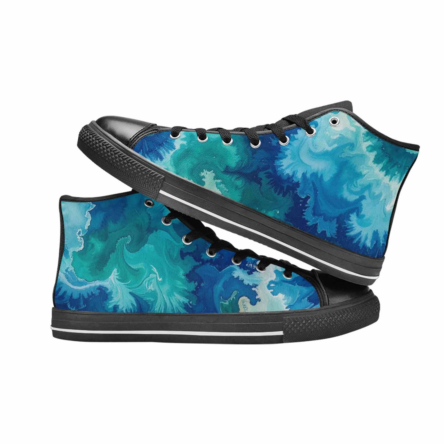 MEN'S Tie Dye - High Top Canvas Aesthetic Custom Sneakers