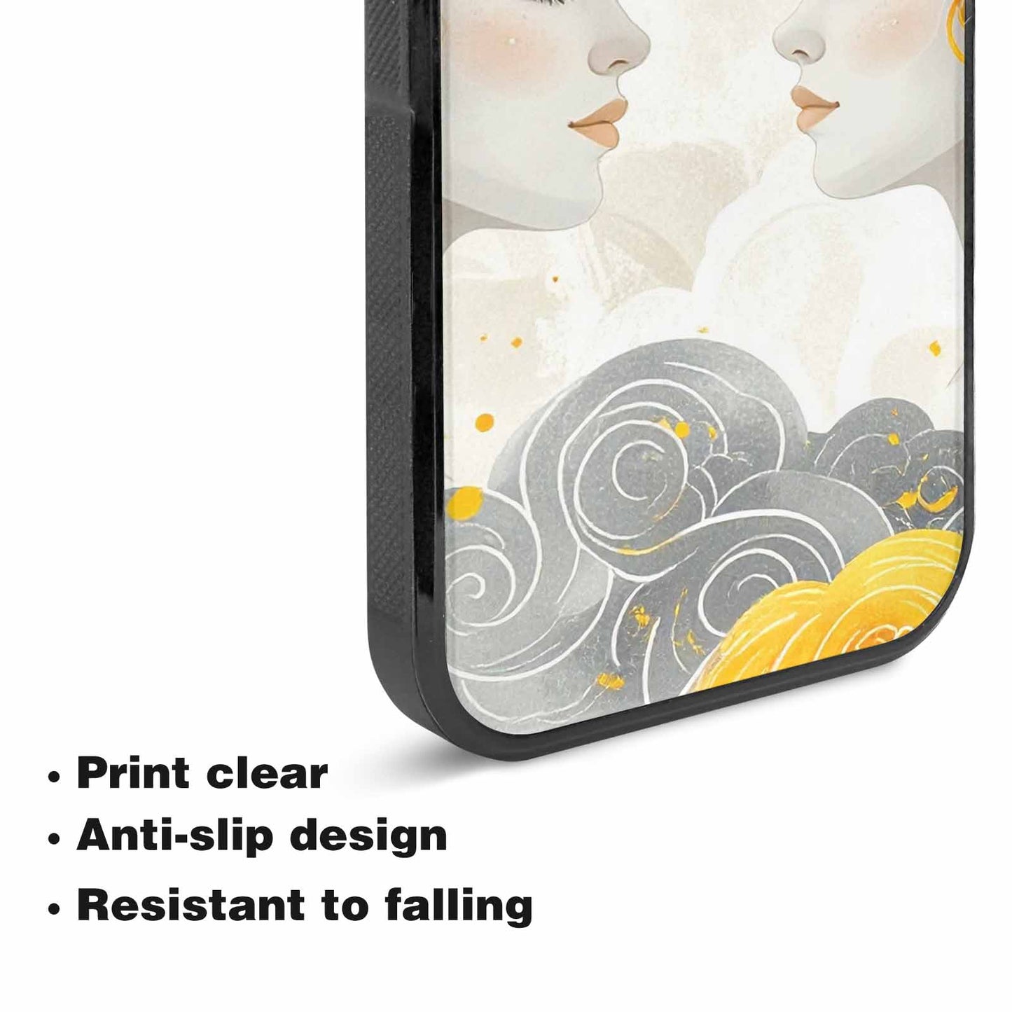 iPhone 15 Case — Gemini Twins Zodiac Pattern Seamless Repeat, Original Design Phone Case